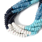 Multi-color Gemstone Smooth Rondelle Beads Size 5x8mm 15.3'' Strand
