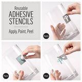Folkart ® Script Adhesive Stencils - 3-Piece