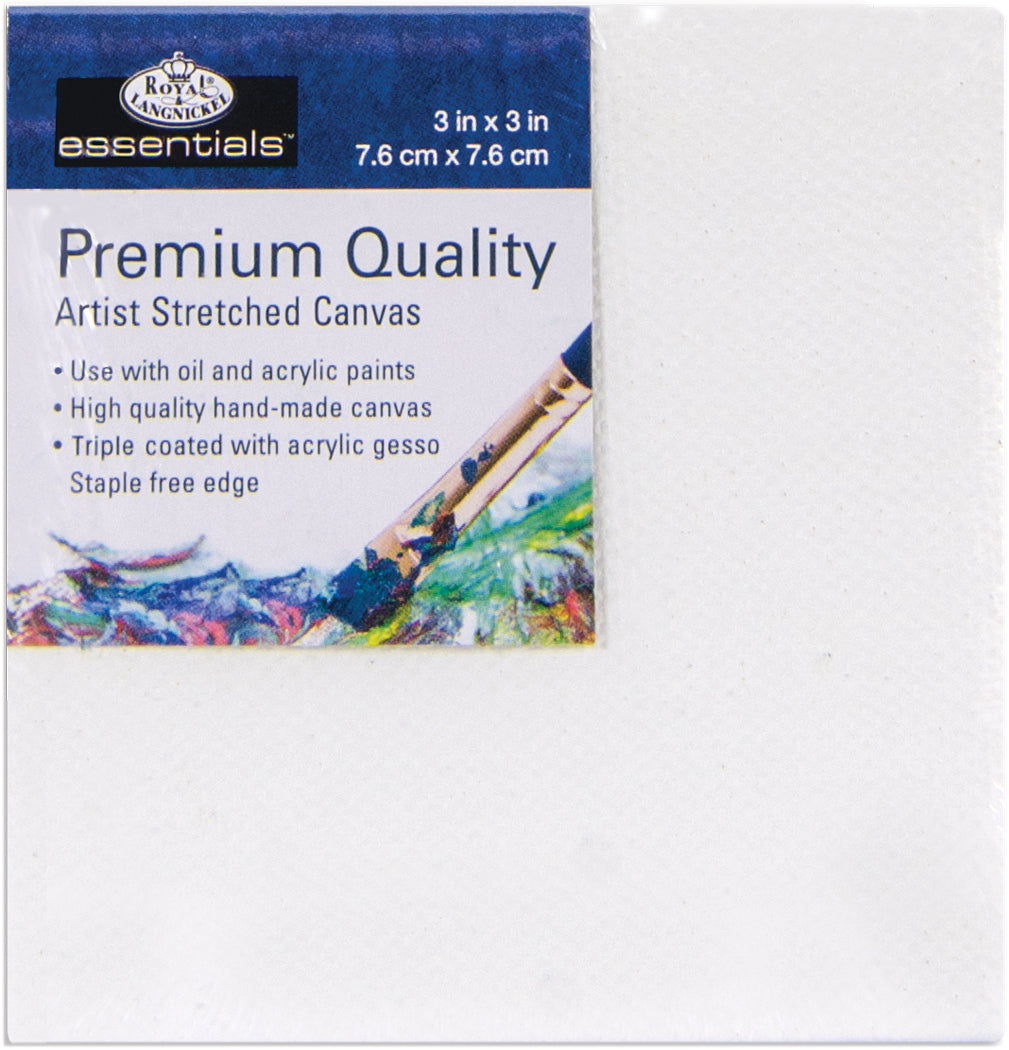 Royal Langnickel essentials(TM) Premium Stretched Canvas-3"x3"