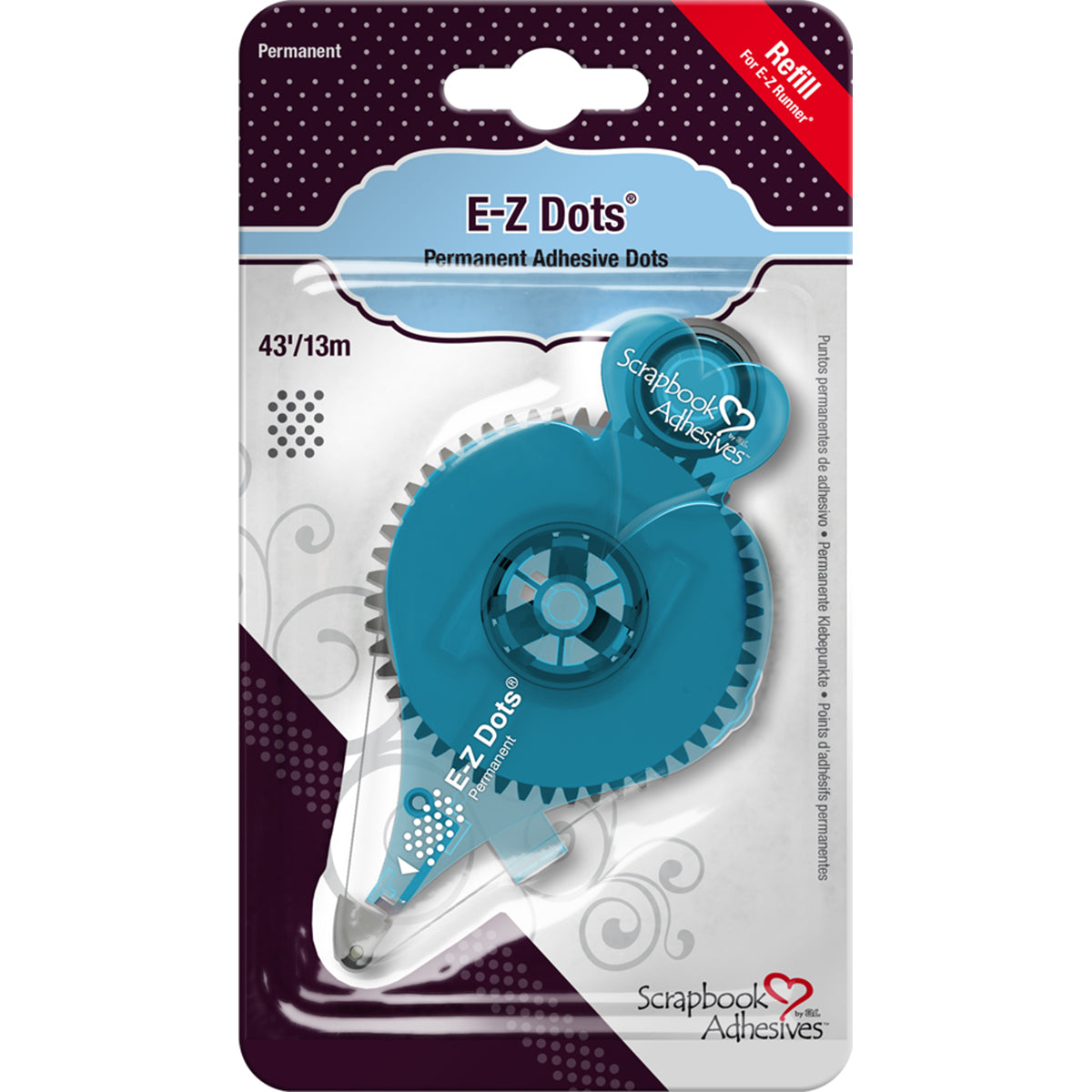 Scrapbook Adhesives E-Z Dots Permanent Adhesive Refill-Permanent, 43', Use In 12026