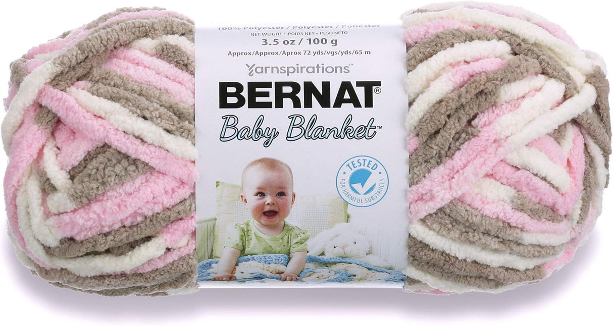 Bernat Baby Blanket Yarn-Little Petunias