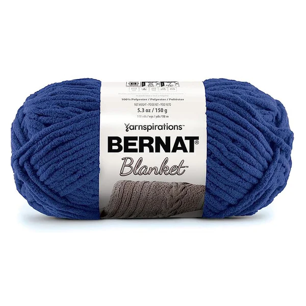 Bernat Blanket Yarn-Navy