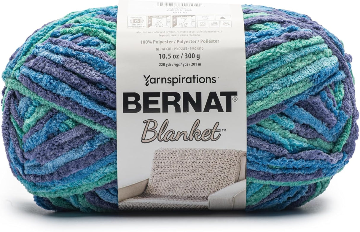 Bernat Blanket Big Ball Yarn-Ocean Shades