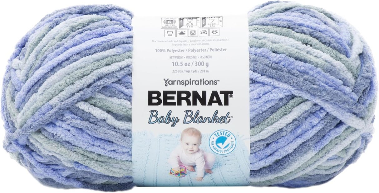Bernat Baby Blanket Big Ball Yarn-Lovely Blue