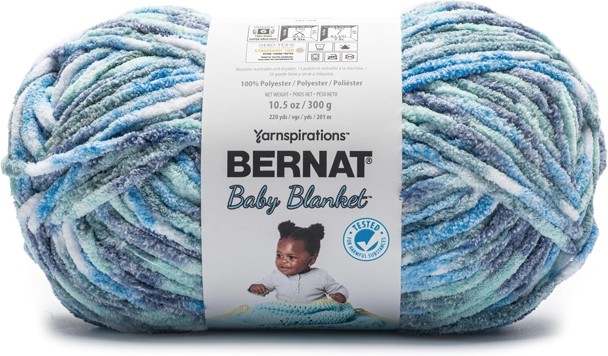 Bernat Baby Blanket Big Ball Yarn-Ocean Waves