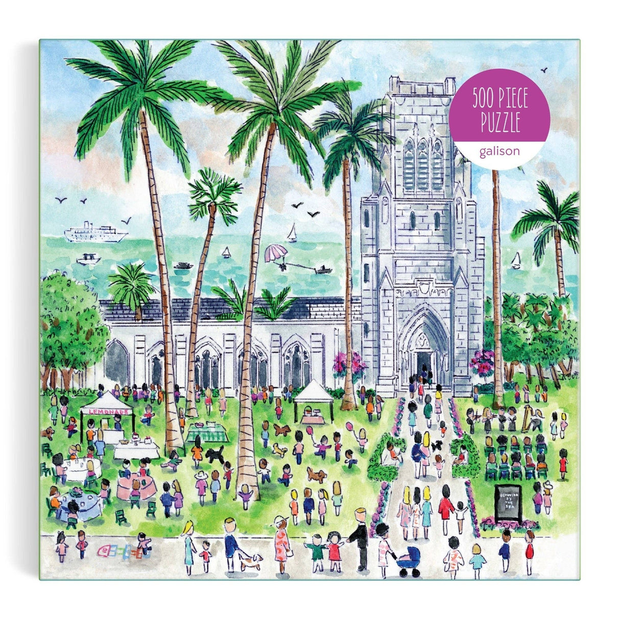 Michael Storrings Sunday in Palm Beach 500 Piece Puzzle