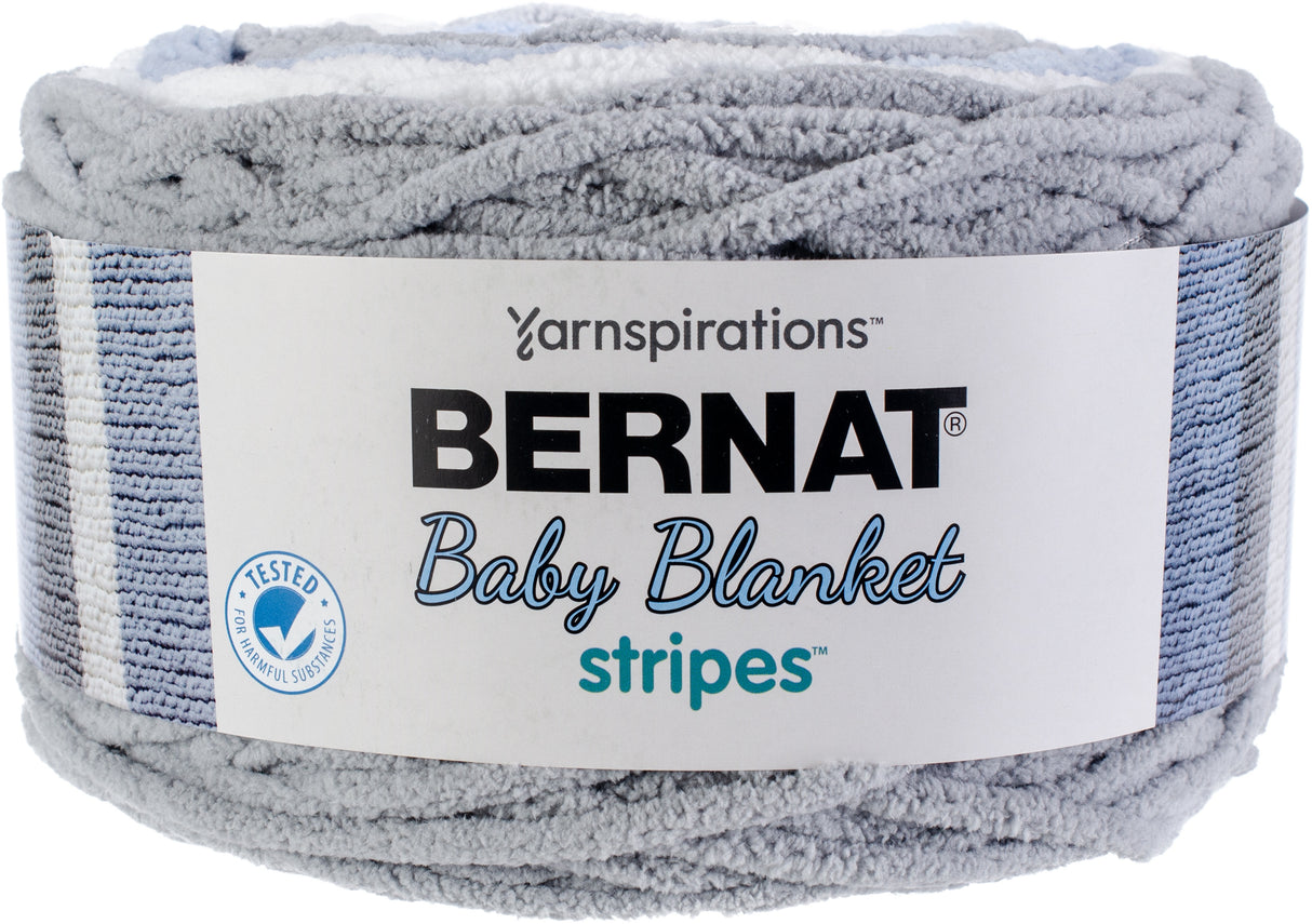 Bernat Baby Blanket Stripes Yarn-Above The Clouds