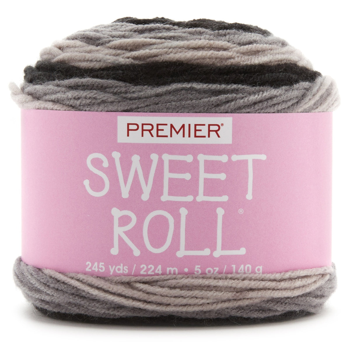 Premier Sweet Roll Yarn-Black Pepper Swirl