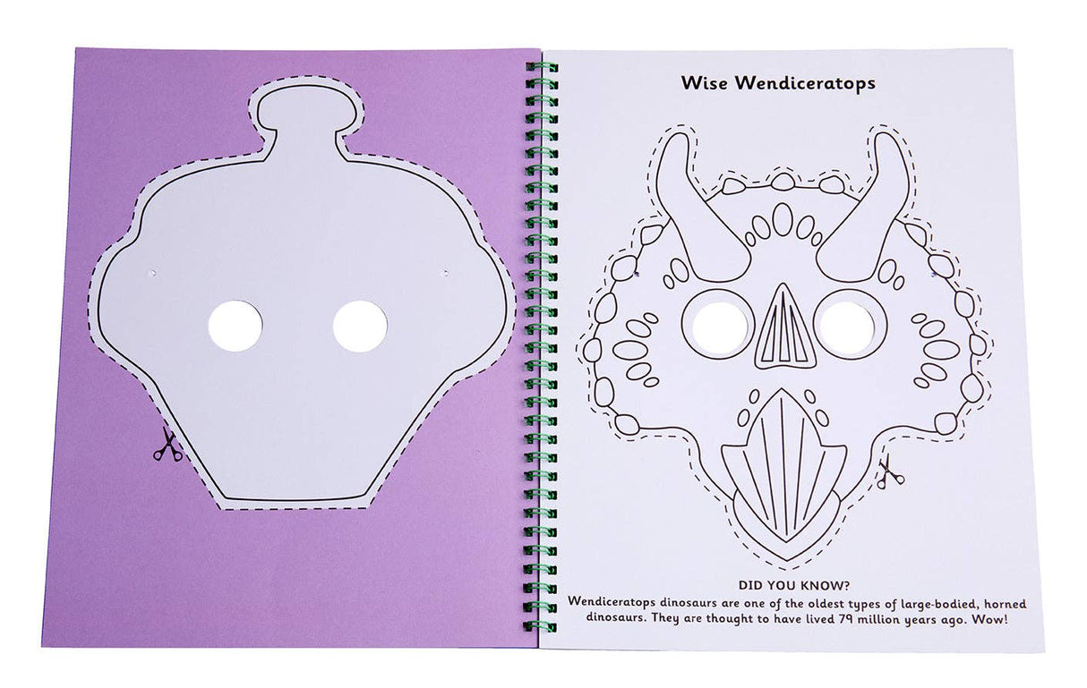 Color & Cut Masks: Dinosaurs