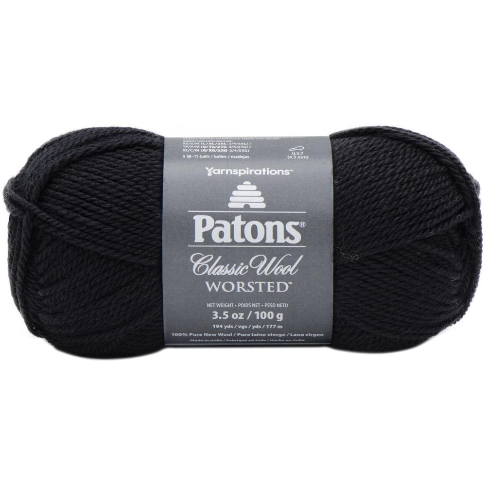 Patons Classic Wool Yarn-Black