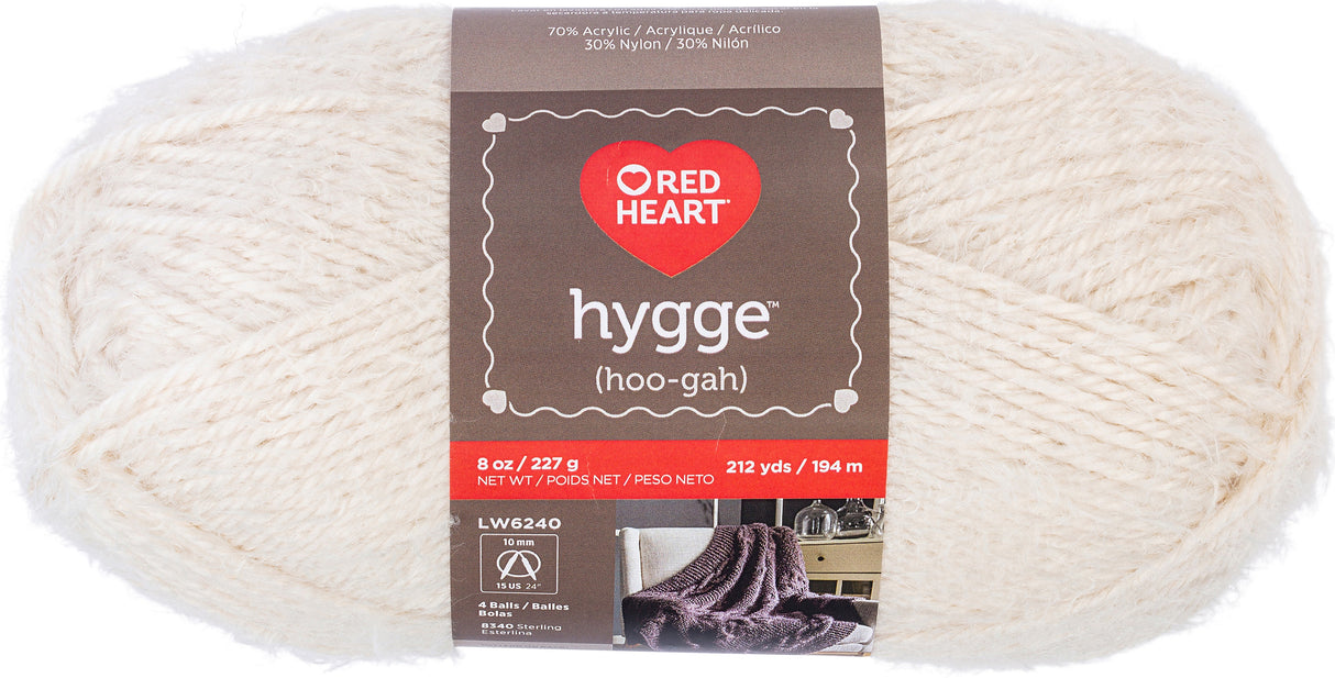 Red Heart Hygge Yarn 8oz-Pearl