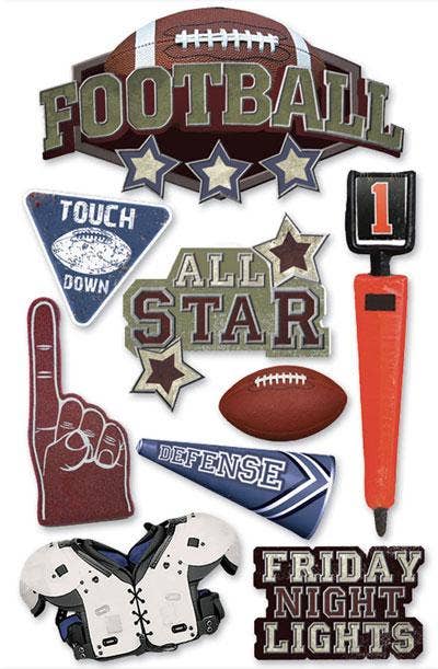 Football Dimensional Sticker