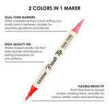 Grabie Dual Tone Brush Tip Acrylic Paint Marker Set of 36