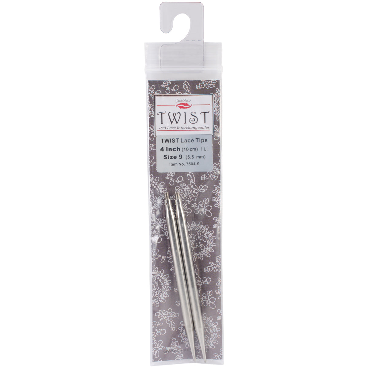 ChiaoGoo TWIST Red Lace Interchangeable Tips 4"-Size 9/5.5mm