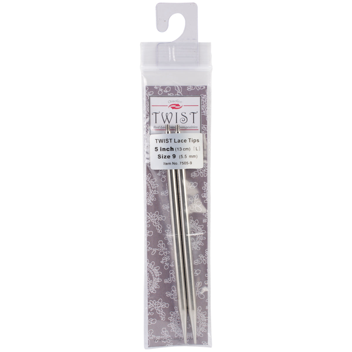 ChiaoGoo TWIST Red Lace Interchangeable Tips 5"-Size 9/5.5mm