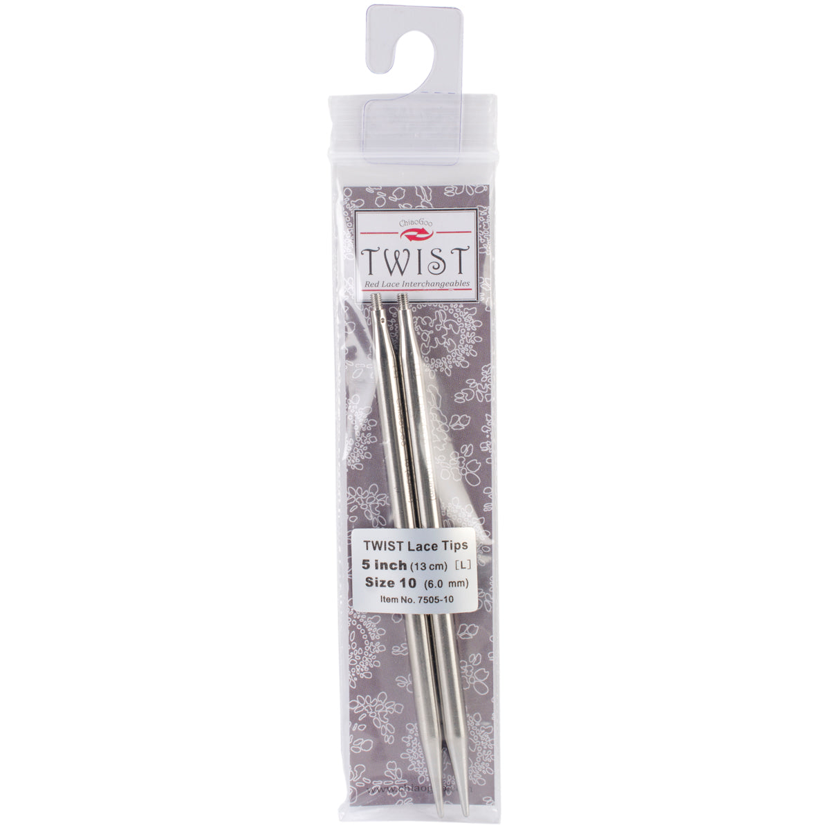 ChiaoGoo TWIST Red Lace Interchangeable Tips 5"-Size 10/6mm