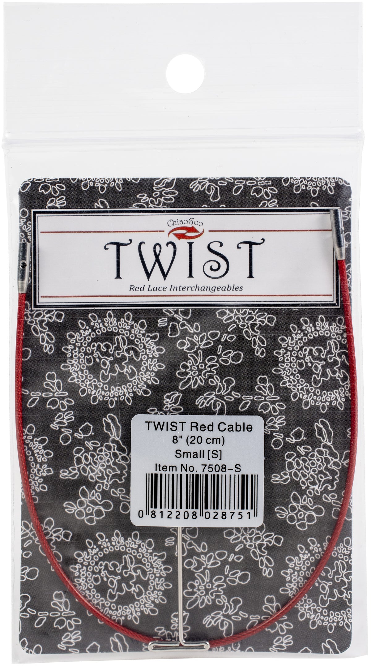ChiaoGoo TWIST Red Lace Interchangeable Cables 8"-Small