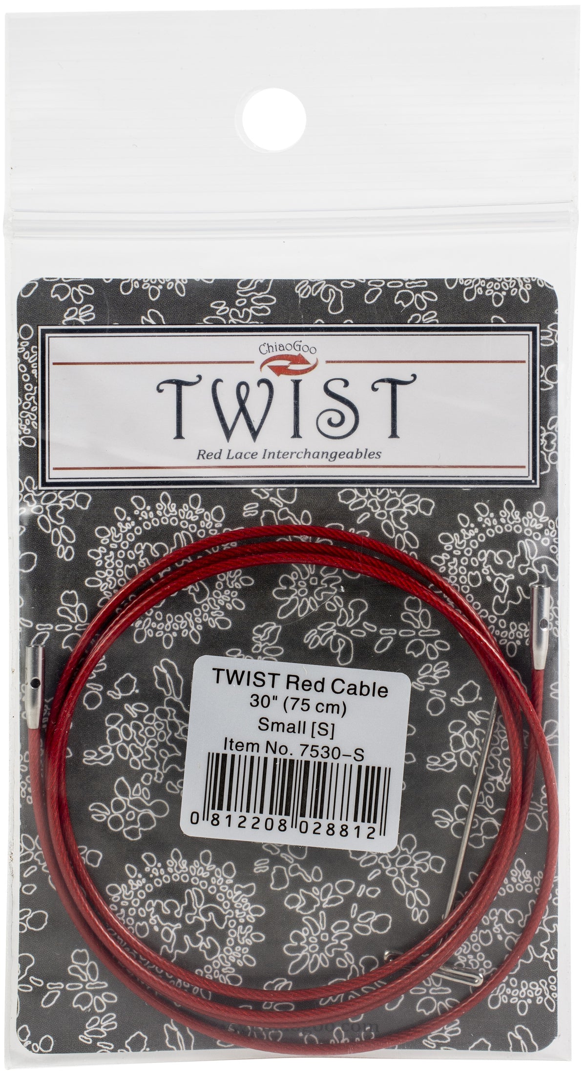 ChiaoGoo TWIST Red Lace Interchangeable Cables 30"-Small