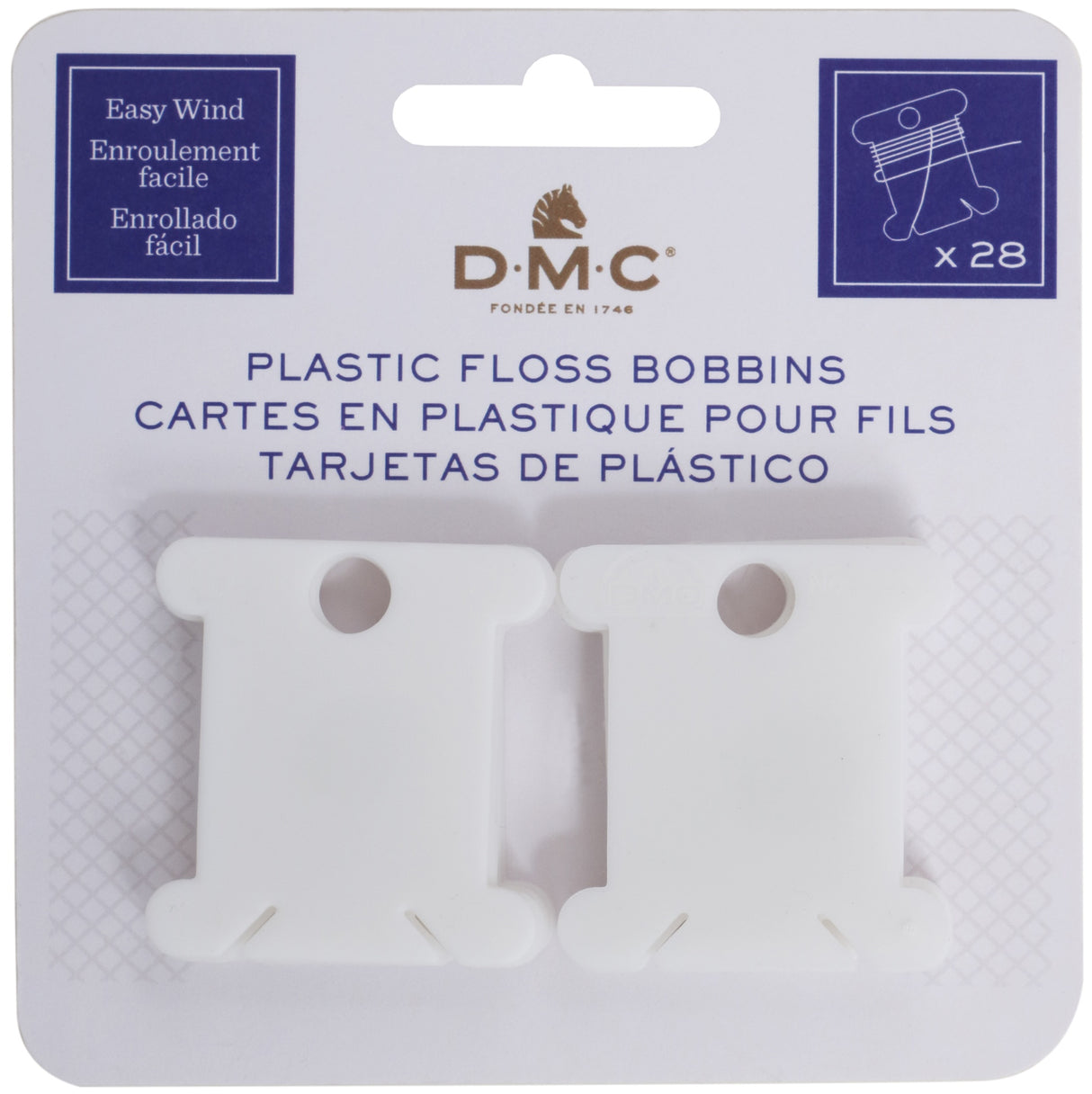 DMC Plastic Floss Bobbins-28/Pkg