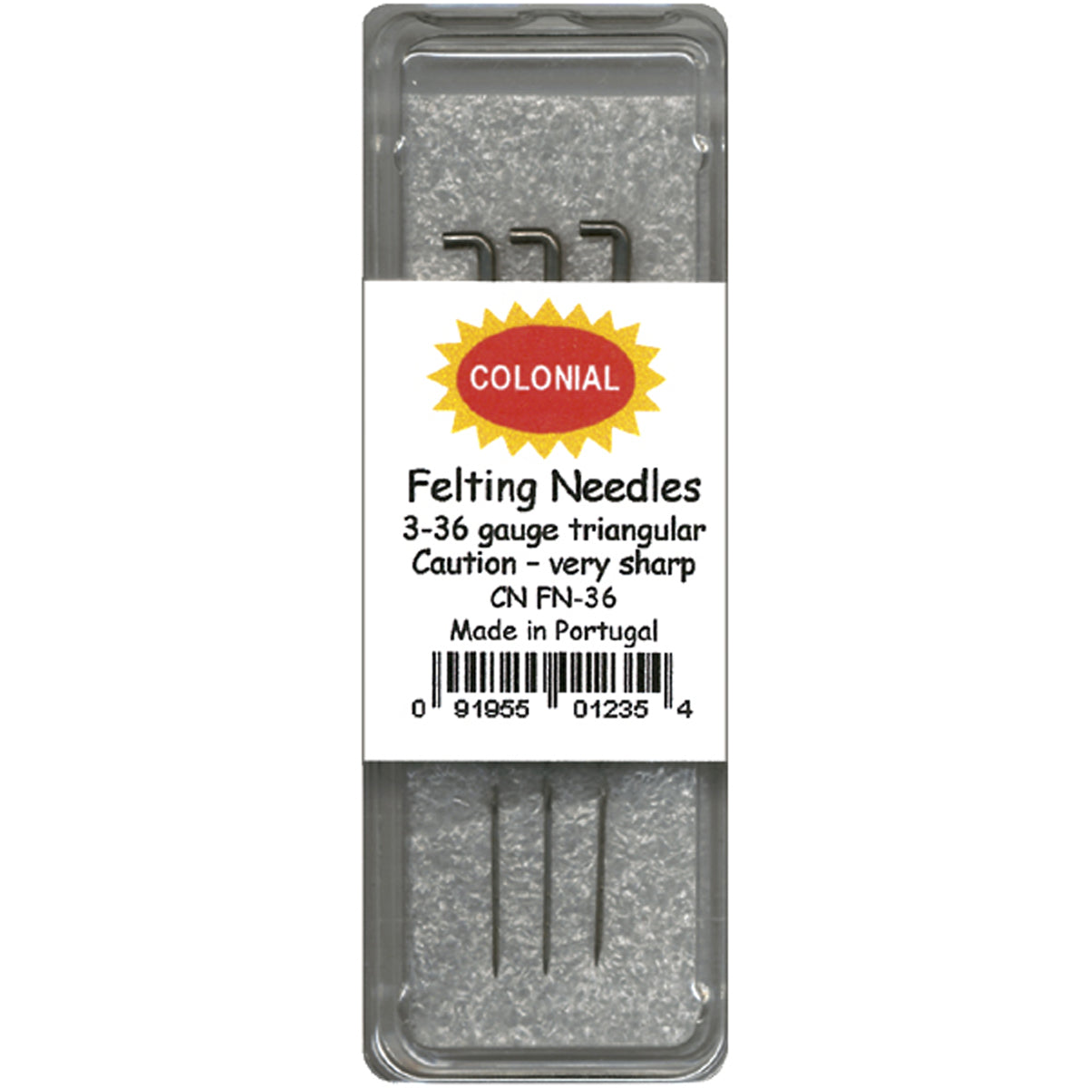 Colonial Felting Needles 3/Pkg-Size 36 Triangle