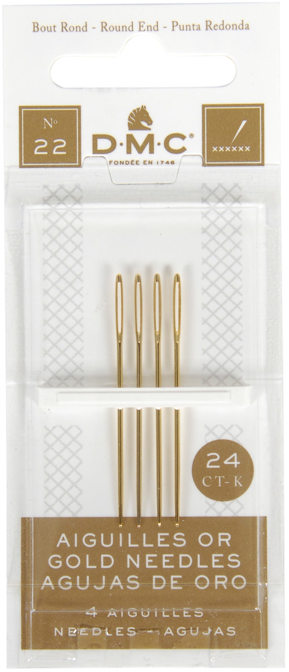 DMC Gold Tapestry Hand Needles-Size 22 4/Pkg