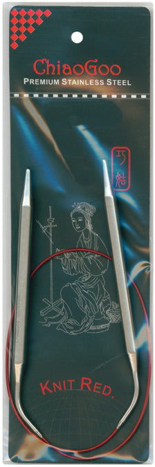 ChiaoGoo Red Circular Knitting Needles 24"-Size 7/4.5mm