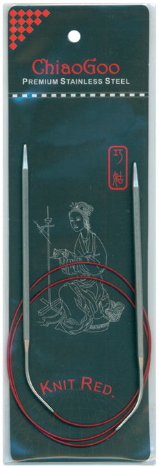 ChiaoGoo Red Circular Knitting Needles 32"-Size 2/2.75mm