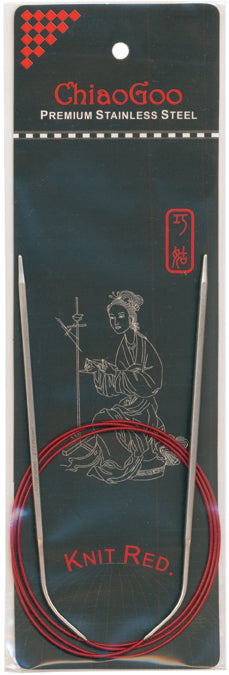ChiaoGoo Red Circular Knitting Needles 40"-Size 2/2.75mm