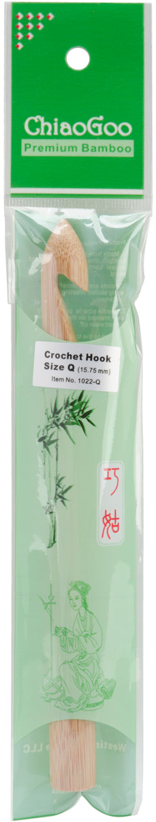 ChiaoGoo Bamboo Crochet Hook 6"-Size Q/15.75mm