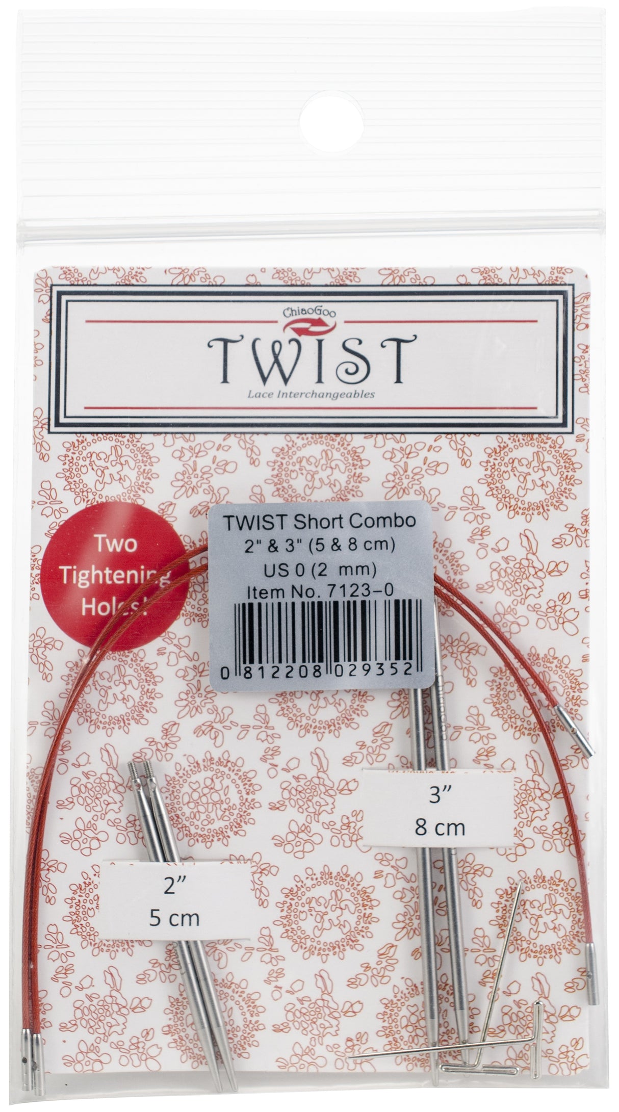 ChiaoGoo TWIST Short Combo Set 2" & 3"-US 0 (2mm)