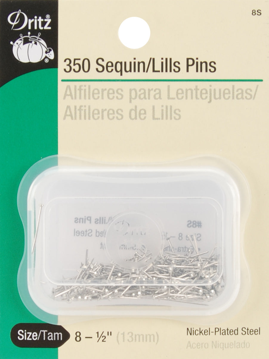 Dritz Sequin Lills Pins 350/Pkg-Size 8