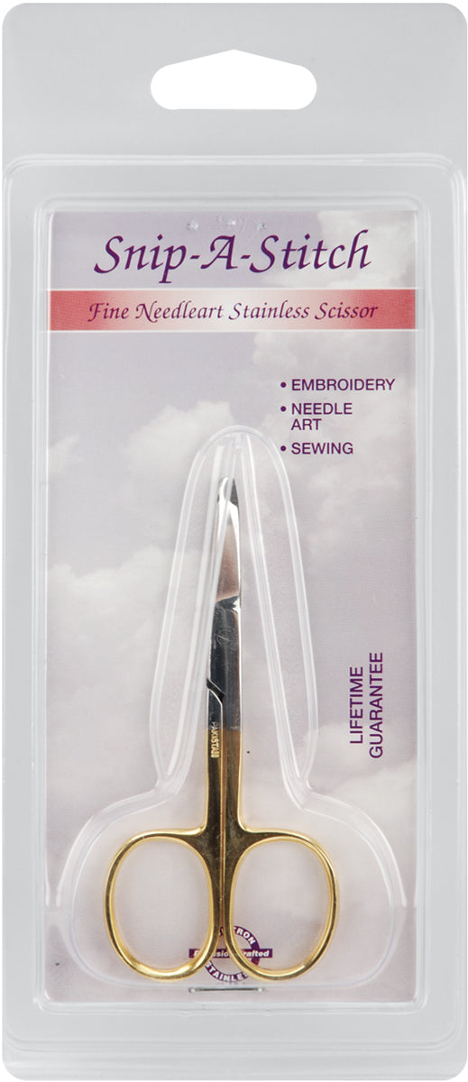 Tool Tron Snip-A-Stitch Scissors 3.5"-Gold-Plated