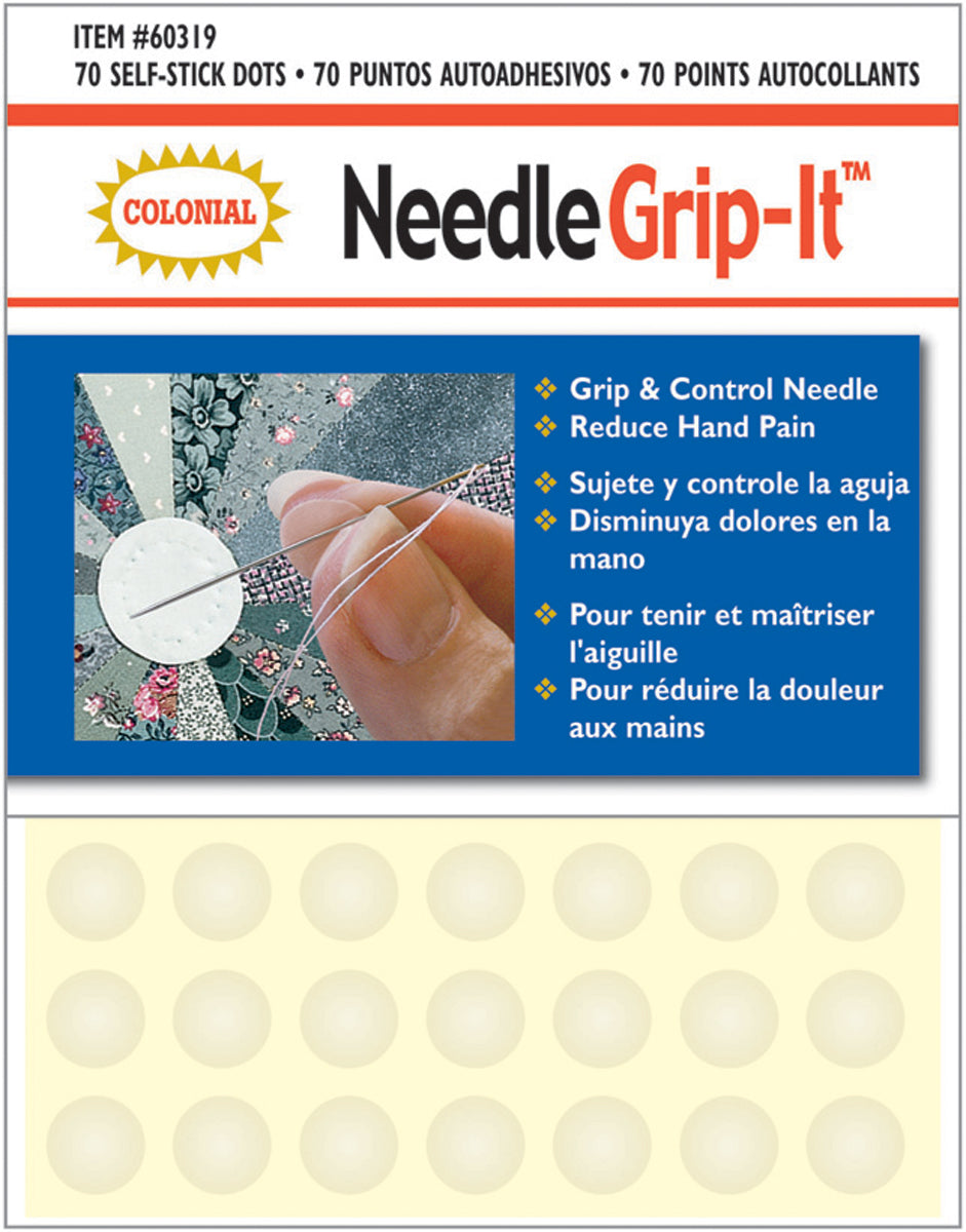 Colonial Needle Grip-It Flexible Self-Adhesive Dots-70/Pkg