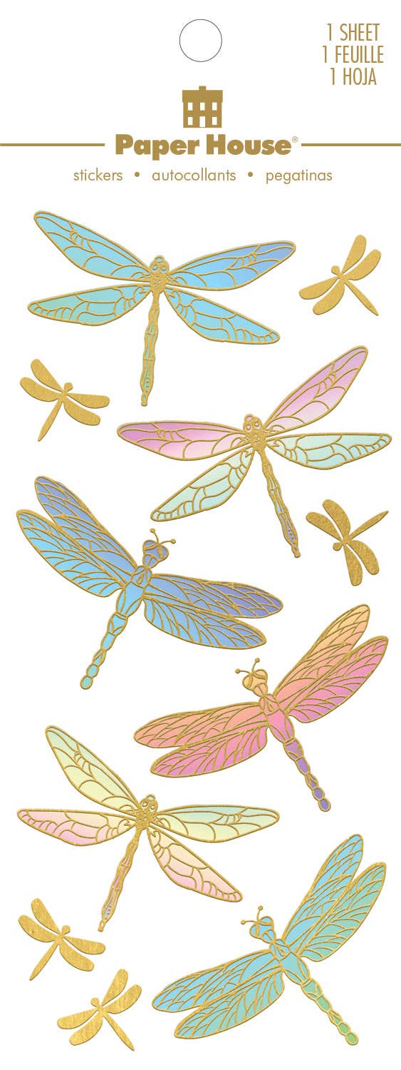 Foil Stickers - Dragonflies