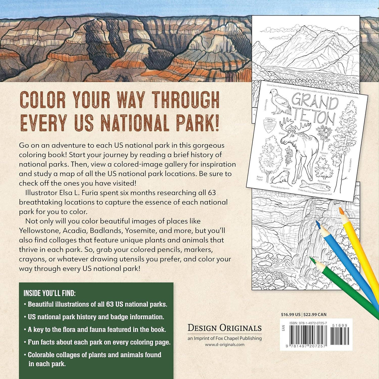 Ultimate National Parks Coloring Book - Amazing Scenes