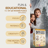 3D Wooden Puzzle Bundle Pack: Dinosaur