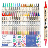 Grabie Dual Tone Brush Tip Acrylic Paint Marker Set of 36