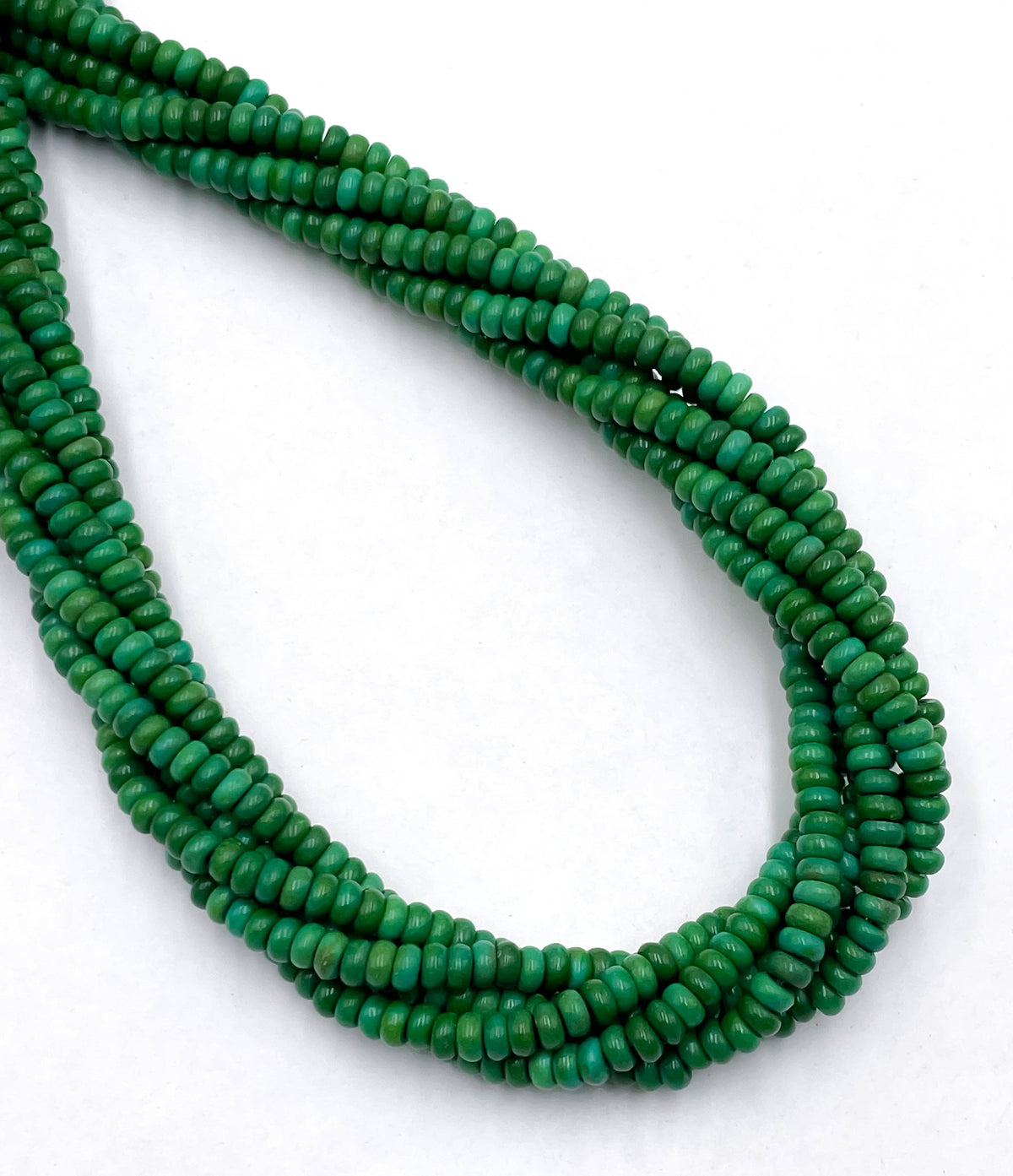 Dyed Howlite Turquoise Rondelle Shape Beads Size 2.5x5mm 15.5" Strand