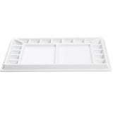 MEEDEN Studio Ceramic Paint Palette, Large Porcelain Watercolor Palette for Artists Painting, Acrylic Gouache Watercolor Mixing Tray, 17-Well 13 by 10 Inch-Without a Lid