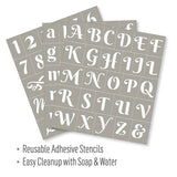 Folkart ® Script Adhesive Stencils - 3-Piece