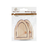Mini Fairy Doors, Unfinished Wood, Assorted Styles, 2ct