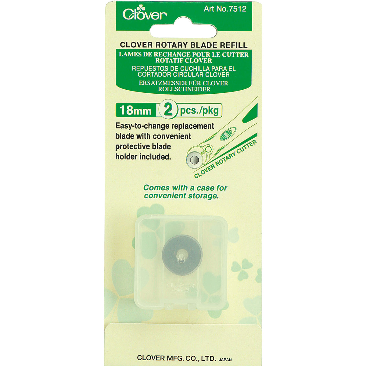 Clover Rotary Blade Refill 18mm 2/Pkg-
