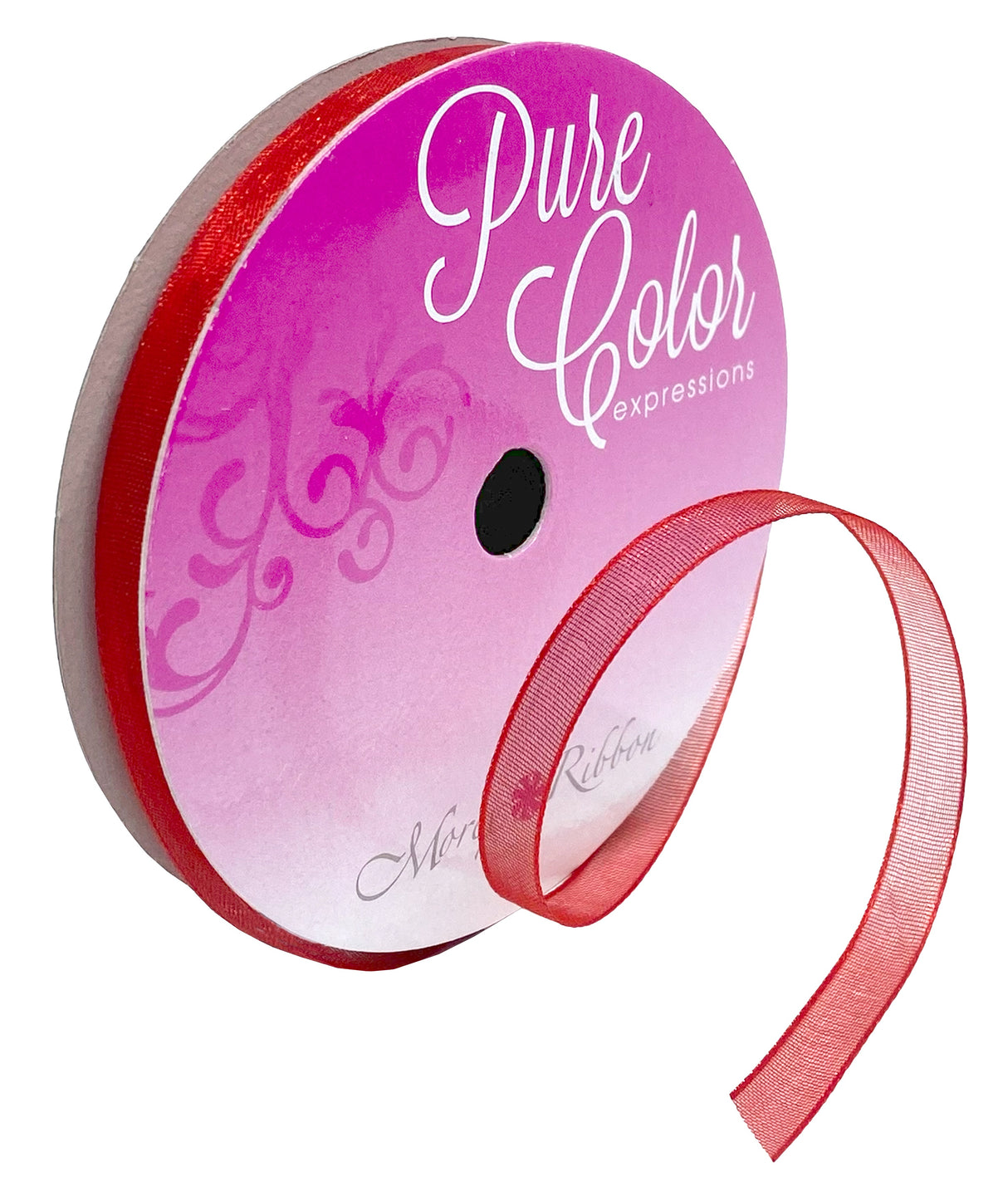 Morex Ribbon Organdy .25"X10yd-Red