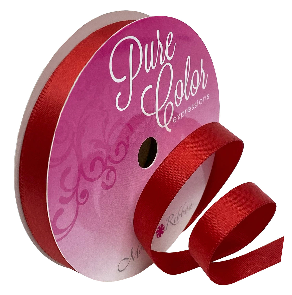 Morex Ribbon Double-Faced Satin 3/8"X15yd-Red