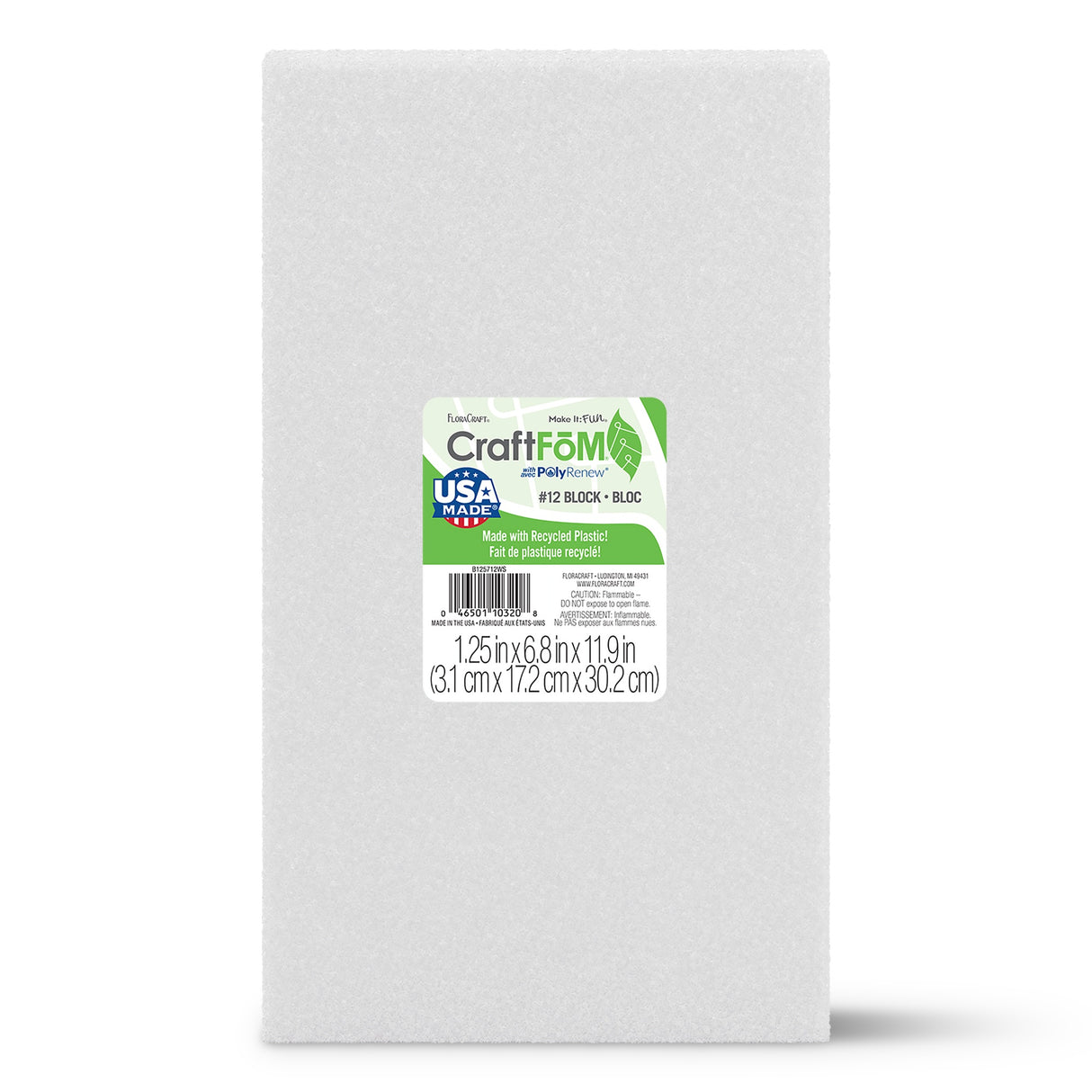 FloraCraft CraftFoM Block-1.25"x6.8"x11.9"