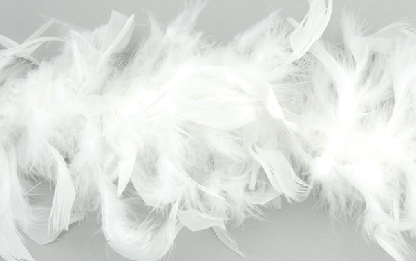 Zucker Chandelle Feather Boa Solid Color 72"-White