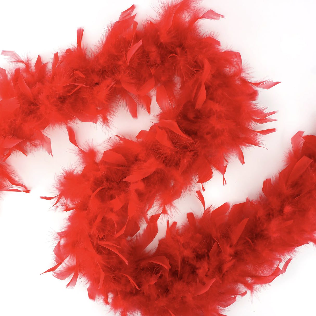 Zucker Chandelle Feather Boa Solid Color 72"-Red