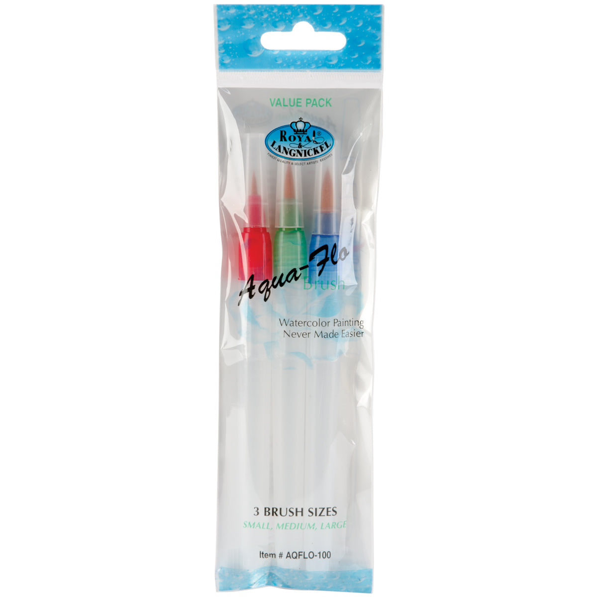 Royal & Langnickel(R) Aqua Flo Brush Set-3/Pkg