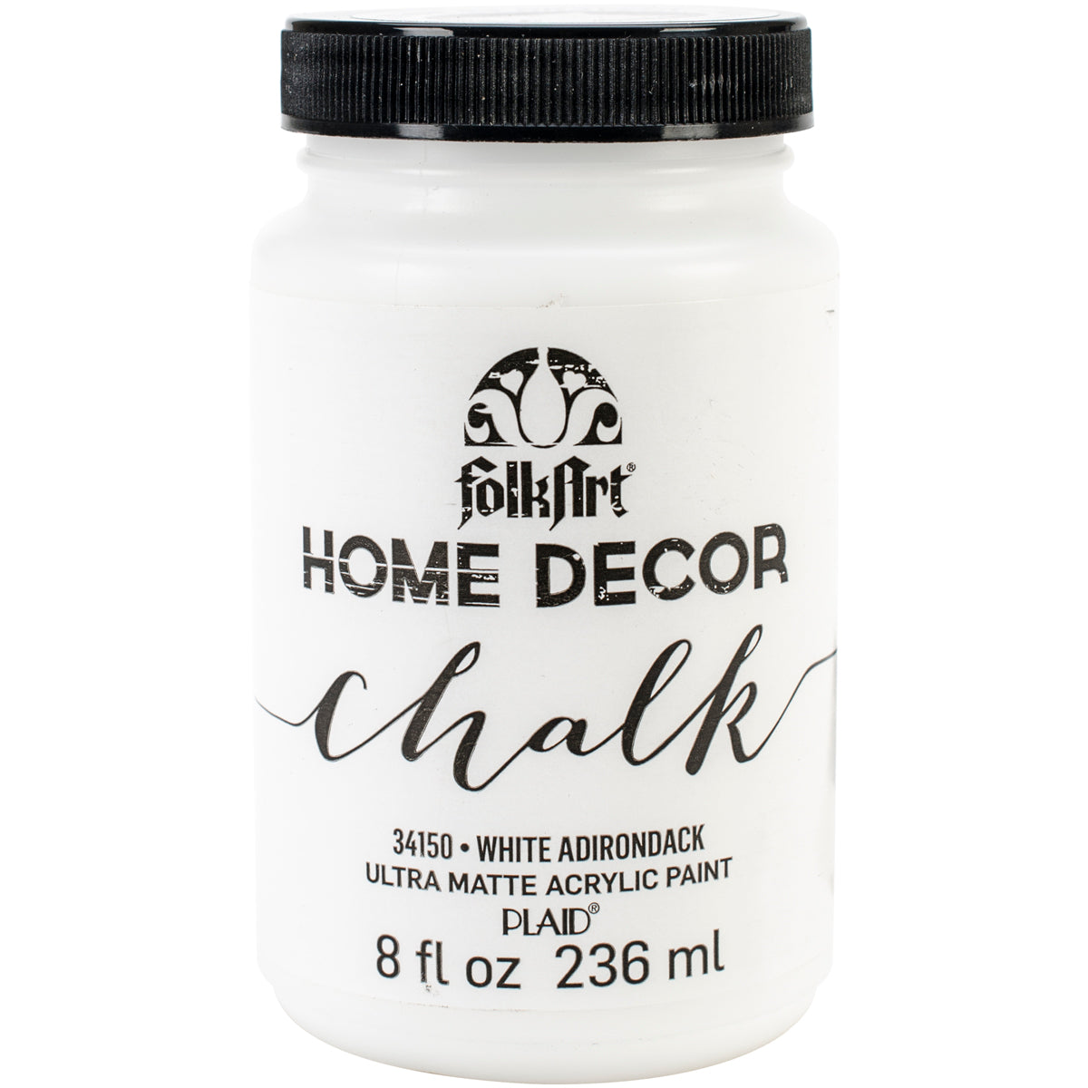 FolkArt Home Decor Chalk Paint 8oz-White Adirondack