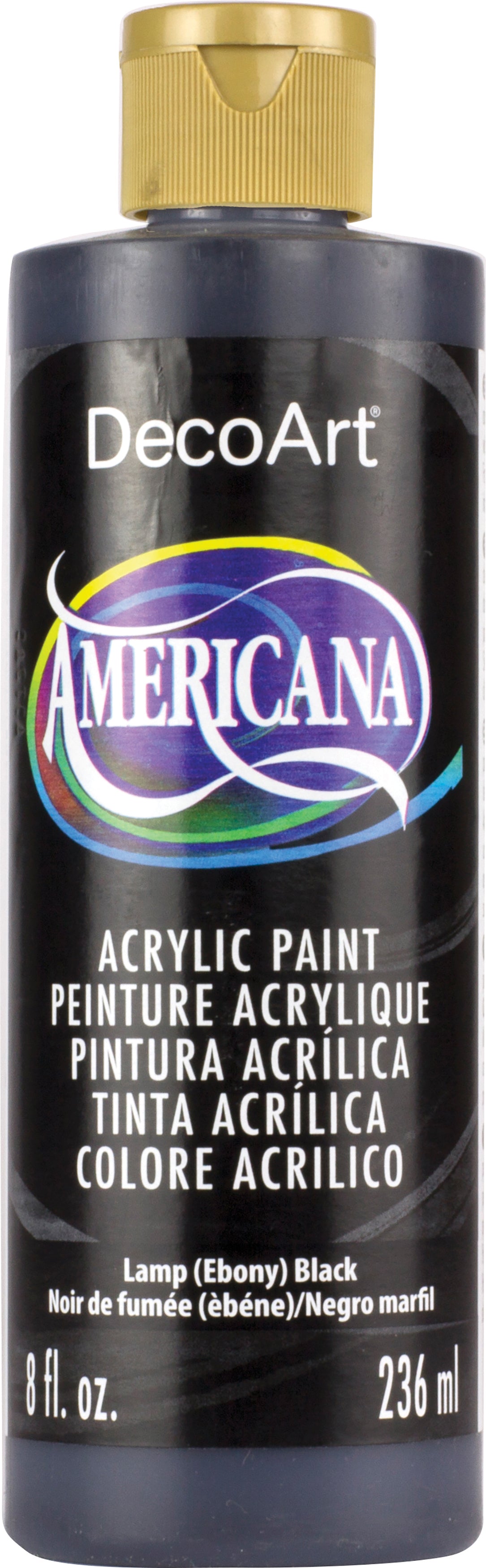 DecoArt Americana Acrylic Color, 8 oz., Lamp Black